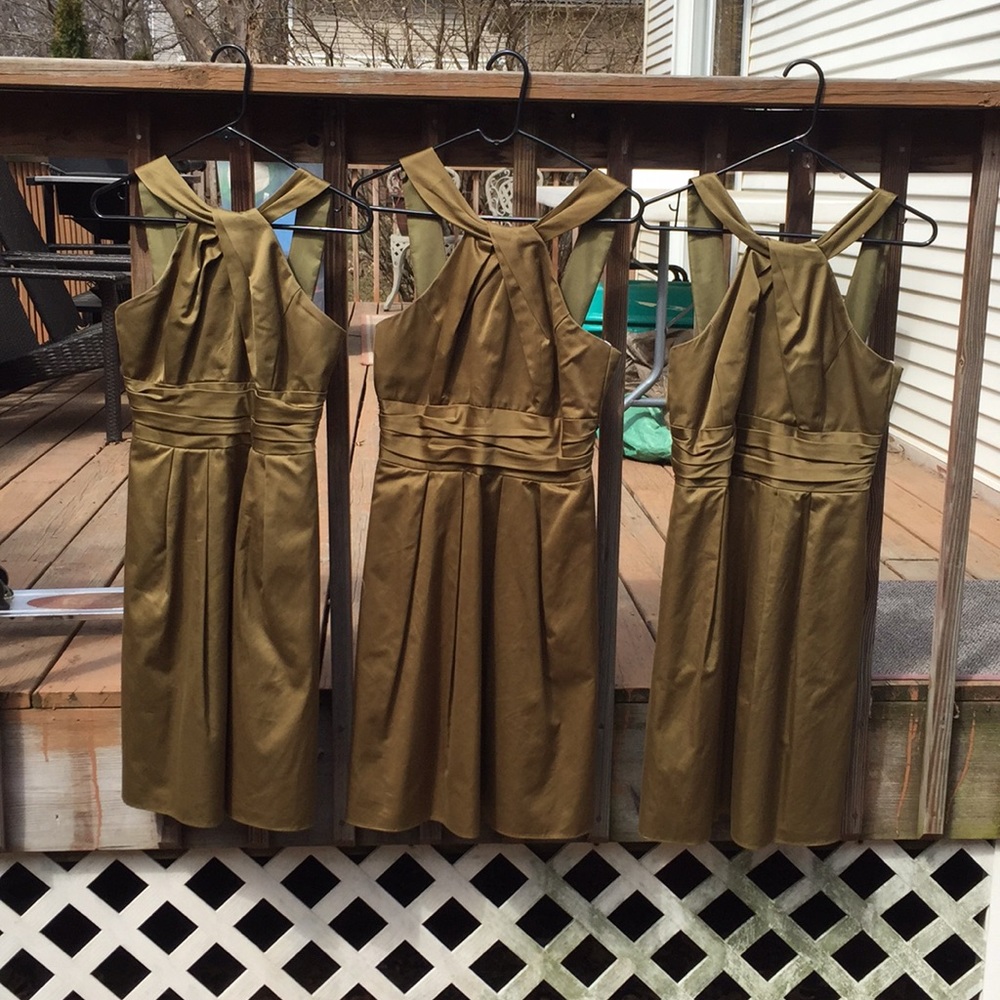 David’s Bridal Green Bridesmaid Dress